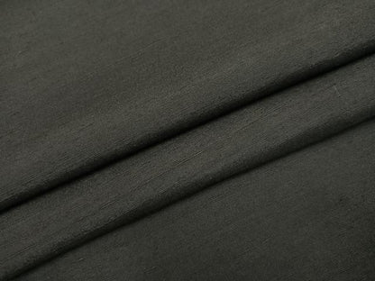 平和屋着物●上質な紬　色無地　黒色　正絹　逸品　AABM3268ph