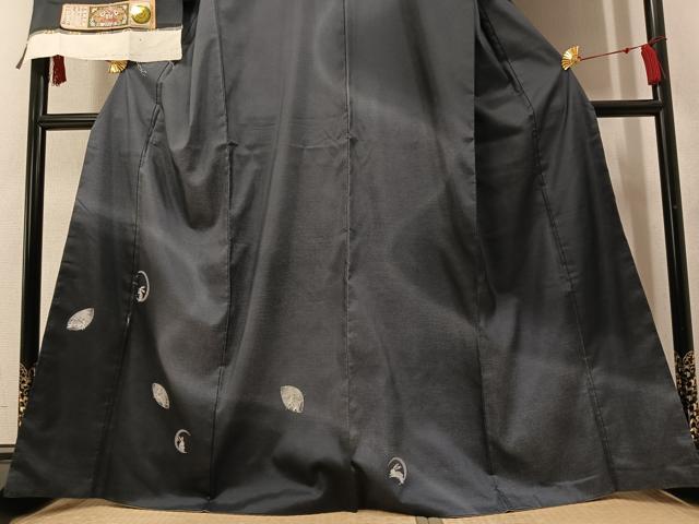 平和屋着物●本場縞大島紬　訪問着　雪兎　宮之原織物謹製　暈し染め　証紙付き　正絹　逸品　AABM3277ph