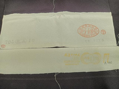 平和屋着物●訪問着　稲　蝶　金銀彩　丹後ちりめん　反端付き　正絹　逸品　AABM3279ph