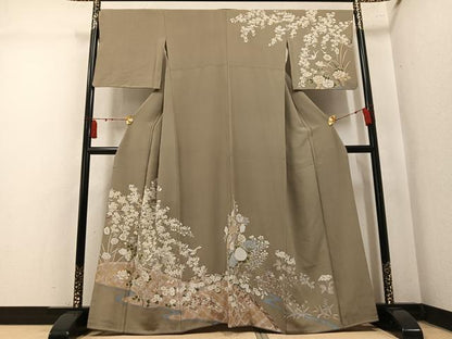 平和屋着物●訪問着　花鳥文　金彩　正絹　逸品　AABM3288ph