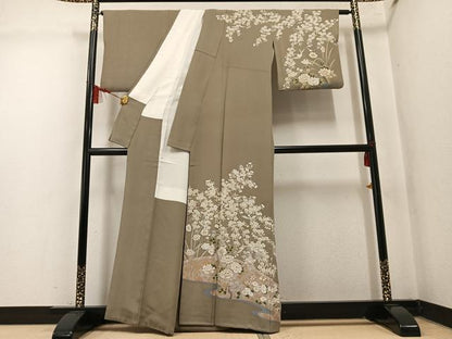 平和屋着物●訪問着　花鳥文　金彩　正絹　逸品　AABM3288ph