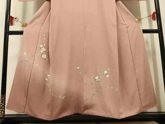 平和屋着物●訪問着　友禅　枝花文　暈し染め　そごう扱い　正絹　逸品　AABM3296ph