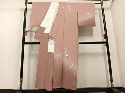 平和屋着物●訪問着　友禅　枝花文　暈し染め　そごう扱い　正絹　逸品　AABM3296ph