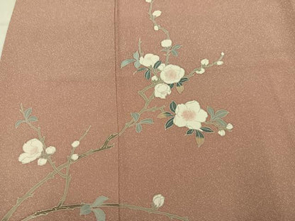 平和屋着物●訪問着　友禅　枝花文　暈し染め　そごう扱い　正絹　逸品　AABM3296ph