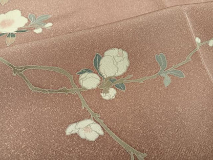 平和屋着物●訪問着　友禅　枝花文　暈し染め　そごう扱い　正絹　逸品　AABM3296ph