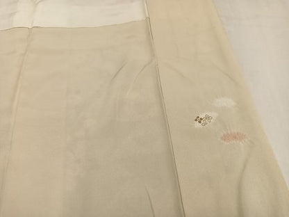 平和屋着物●十日町　名門　滝泰謹製　訪問着　絞り　刺繍　地紙草花文　暈し染め　金彩　正絹　逸品　AABM3297ph