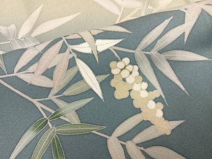 平和屋着物●訪問着　螺鈿　草木文　暈し染め　金彩　正絹　逸品　AABM3305ph