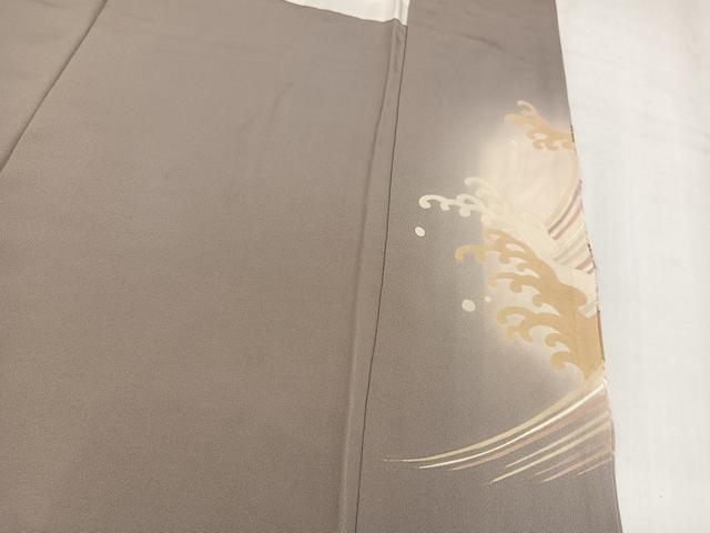 平和屋着物●豪華色留袖　駒刺繍　鶴亀浜松文　暈し染め　金銀彩　正絹　逸品　未使用　AABM3318ph