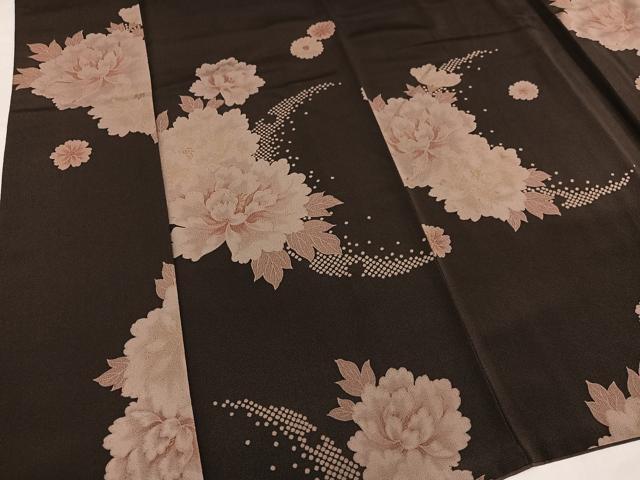 平和屋着物●上質な小紋　舞花文　正絹　逸品　AABM3319ph