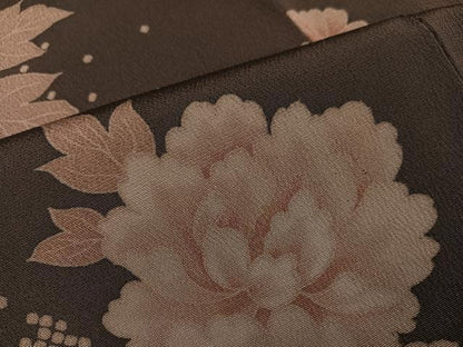 平和屋着物●上質な小紋　舞花文　正絹　逸品　AABM3319ph