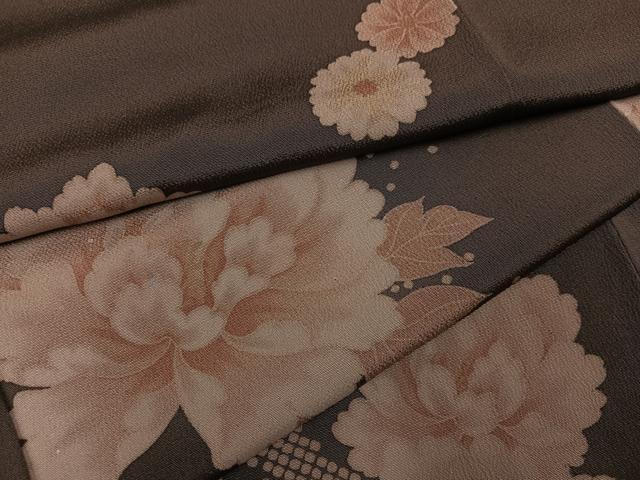 平和屋着物●上質な小紋　舞花文　正絹　逸品　AABM3319ph