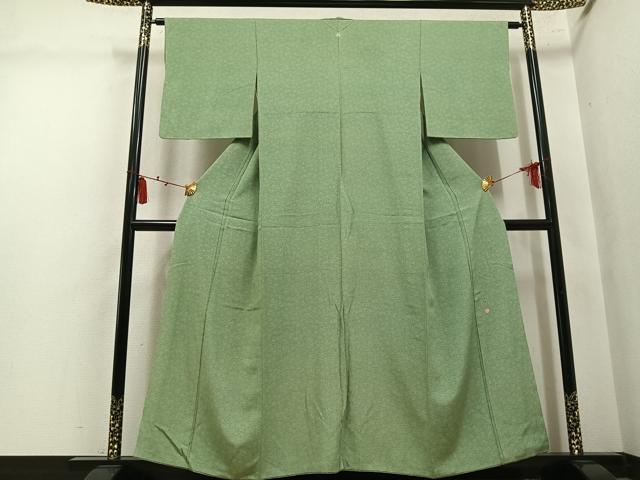 平和屋着物●日本工芸会正会員　中儀延　加賀小紋　江戸小紋　菊尽くし　正絹　逸品　AABM3323ph