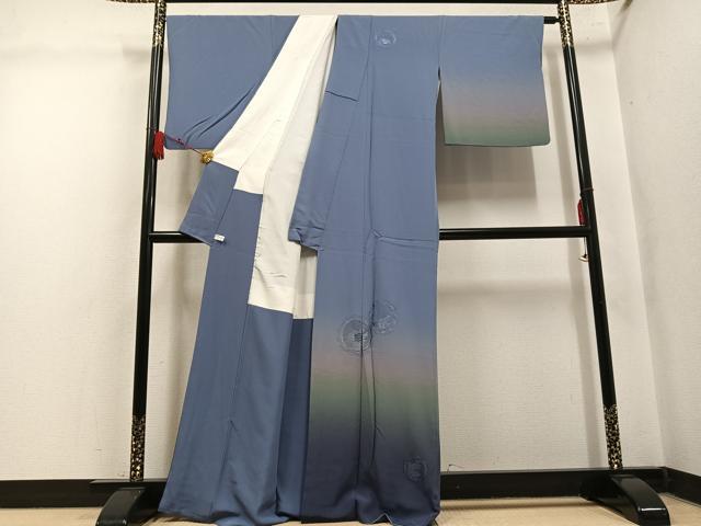 平和屋着物●中国三大刺繍　スワトウ刺繍　汕頭刺繍　総刺繍　訪問着　草花文　暈し染め　正絹　逸品　AABM3326ph