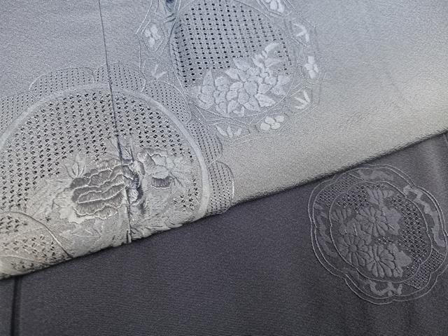 平和屋着物●中国三大刺繍　スワトウ刺繍　汕頭刺繍　総刺繍　訪問着　草花文　暈し染め　正絹　逸品　AABM3326ph
