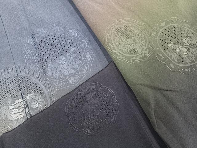 平和屋着物●中国三大刺繍　スワトウ刺繍　汕頭刺繍　総刺繍　訪問着　草花文　暈し染め　正絹　逸品　AABM3326ph