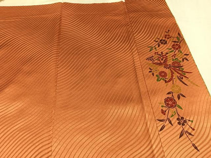 平和屋着物●豪華振袖　駒刺繍　御所車花文　暈し染め　金彩　正絹　逸品　AABM3331ph
