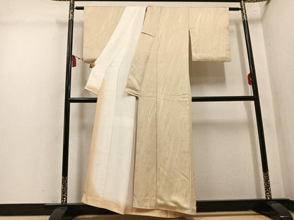 平和屋着物●上質な小紋　墨流し文様　正絹　逸品　AABM3334ph