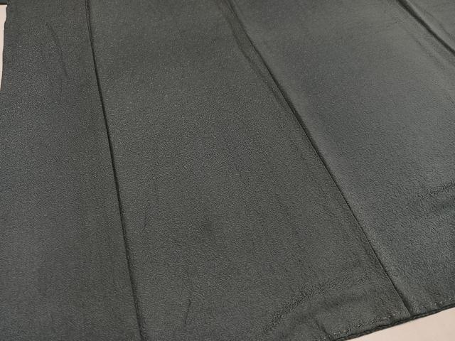 平和屋着物●上質な色無地　幾何学地紋　灰色　正絹　逸品　AABM3341ph