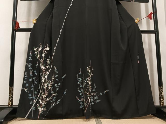 平和屋着物●訪問着　江戸友禅染　高橋　枝花文　さが美扱い　正絹　逸品　AABM3343ph