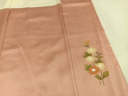 平和屋着物●訪問着　色紙枝花文　暈し染め　金彩　正絹　逸品　未使用　AABM3345ph