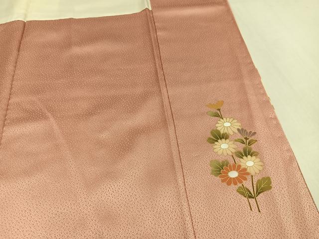 平和屋着物●訪問着　色紙枝花文　暈し染め　金彩　正絹　逸品　未使用　AABM3345ph