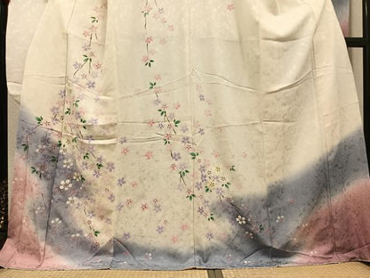 平和屋着物●豪華振袖　桜　暈し染め　正絹　逸品　AABM3349ph