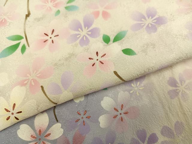 平和屋着物●豪華振袖　桜　暈し染め　正絹　逸品　AABM3349ph