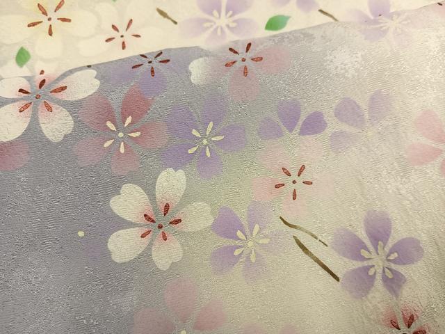平和屋着物●豪華振袖　桜　暈し染め　正絹　逸品　AABM3349ph