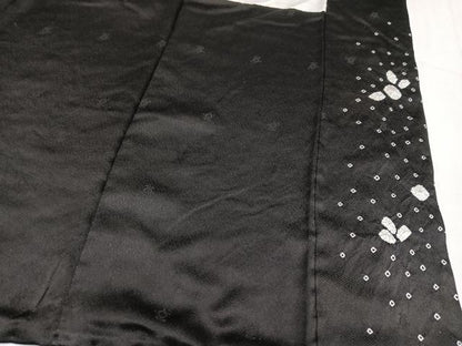 平和屋着物●訪問着　総絞り　橘　黒地　京王百貨店扱い　正絹　逸品　AABM3353ph