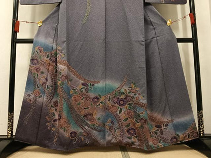 平和屋着物●訪問着　辻が花　絞り　暈し染め　正絹　逸品　AABM3359ph