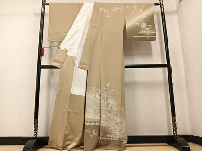 平和屋着物●訪問着　更紗文　暈し染め　正絹　逸品　AABM3361ph