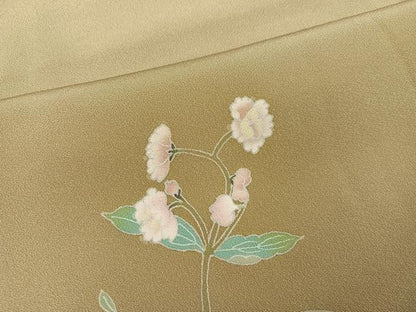 平和屋着物●訪問着　友禅　作家物　枝花文　暈し染め　正絹　逸品　AABM3363ph