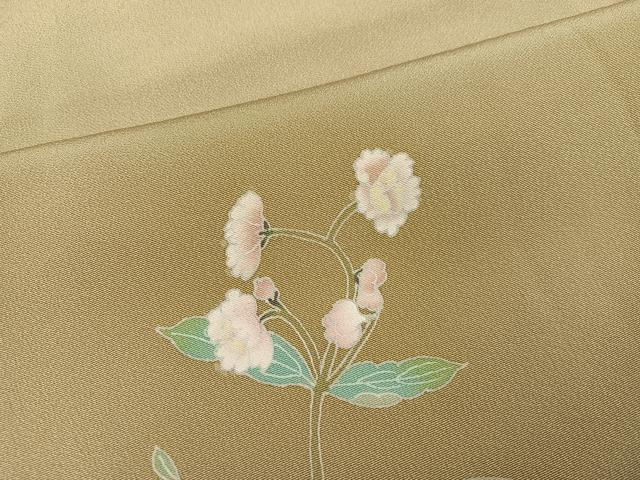 平和屋着物●訪問着　友禅　作家物　枝花文　暈し染め　正絹　逸品　AABM3363ph