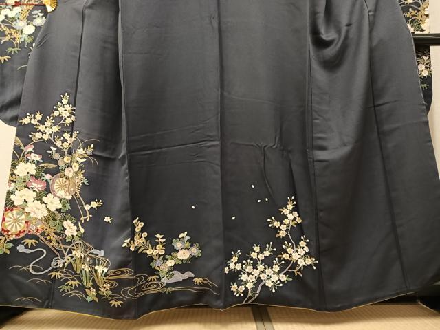 平和屋着物●豪華振袖　花車　金彩　鈴乃屋扱い　正絹　逸品　AABM3365ph