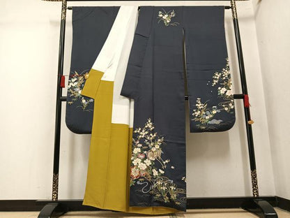 平和屋着物●豪華振袖　花車　金彩　鈴乃屋扱い　正絹　逸品　AABM3365ph