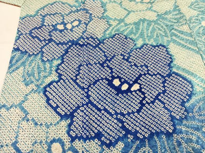 平和屋着物●豪華振袖　総絞り　草花文　正絹　逸品　AABM3379ph
