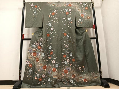 平和屋着物●訪問着　辻が花　絞り　正絹　逸品　AABM3382ph
