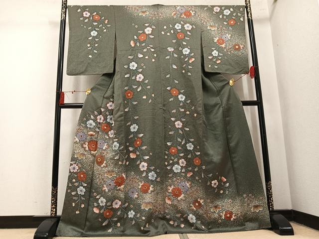 平和屋着物●訪問着　辻が花　絞り　正絹　逸品　AABM3382ph