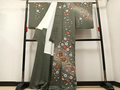 平和屋着物●訪問着　辻が花　絞り　正絹　逸品　AABM3382ph