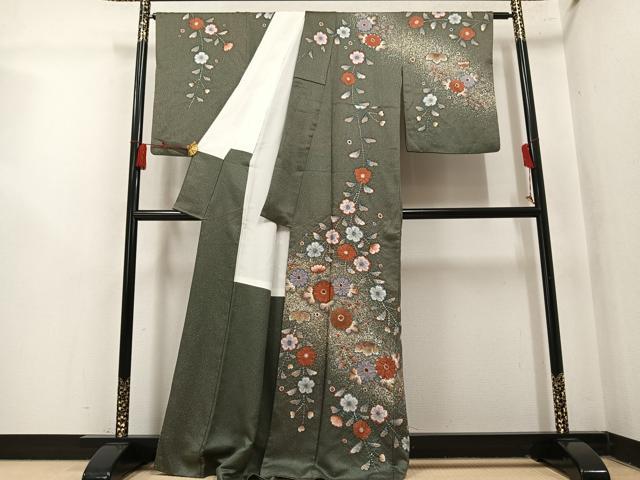 平和屋着物●訪問着　辻が花　絞り　正絹　逸品　AABM3382ph