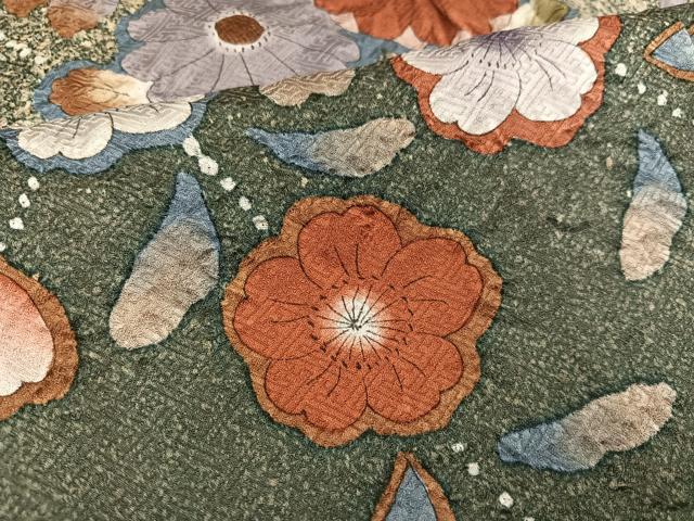 平和屋着物●訪問着　辻が花　絞り　正絹　逸品　AABM3382ph