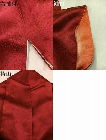 平和屋着物●豪華振袖　御所車花文　暈し染め　金銀彩　正絹　逸品　AABM3384ph