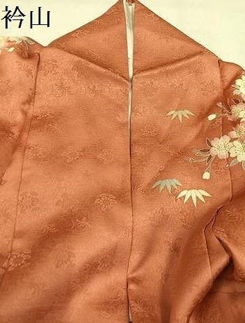 平和屋着物●訪問着　駒刺繍　草花文　金彩　正絹　逸品　AABM3389ph