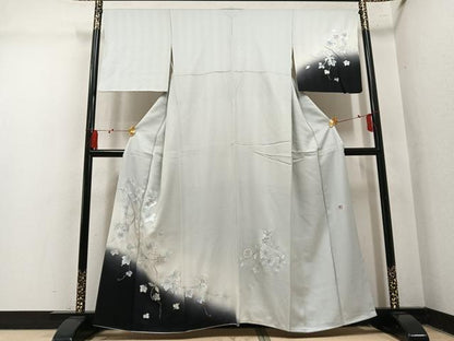 平和屋着物●中村弘三郎　訪問着　更紗文　暈し染め　銀彩　正絹　逸品　AABM3399ph