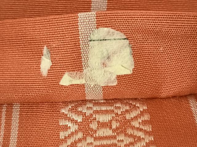 平和屋着物◎本場筑前博多織　半幅帯　献上　正絹　逸品　AABM3419dk