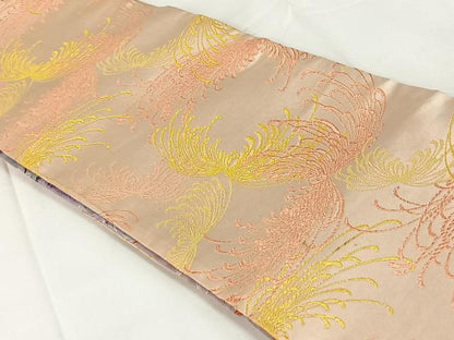 平和屋着物◎半幅帯　乱菊　正絹　逸品　AABM3420dk