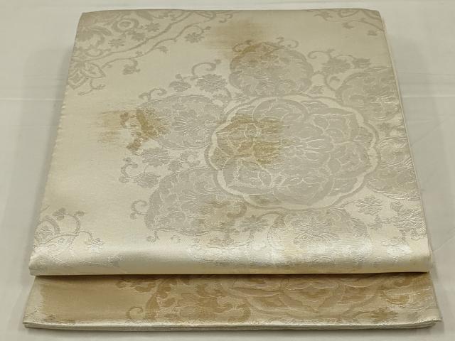 平和屋着物◎六通柄袋帯　正倉院花文　金銀糸　正絹　逸品　AABM3456ou