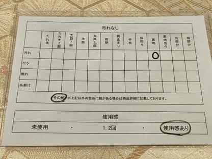 平和屋着物◎六通柄袋帯　扇面松文　光悦錦　金糸　正絹　逸品　AABM3459ou