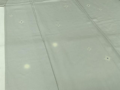 平和屋着物▽上質な小紋　単衣　幾何学文様　蛍暈し　ロング丈　正絹　逸品　AABM3590jh