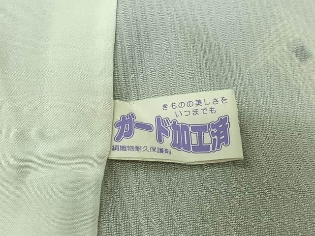 平和屋着物▽上質な小紋　単衣　幾何学文様　蛍暈し　ロング丈　正絹　逸品　AABM3590jh